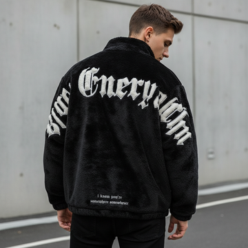 Kalluma - "ICON" Black Fur Oversized Heavyweight Jacket